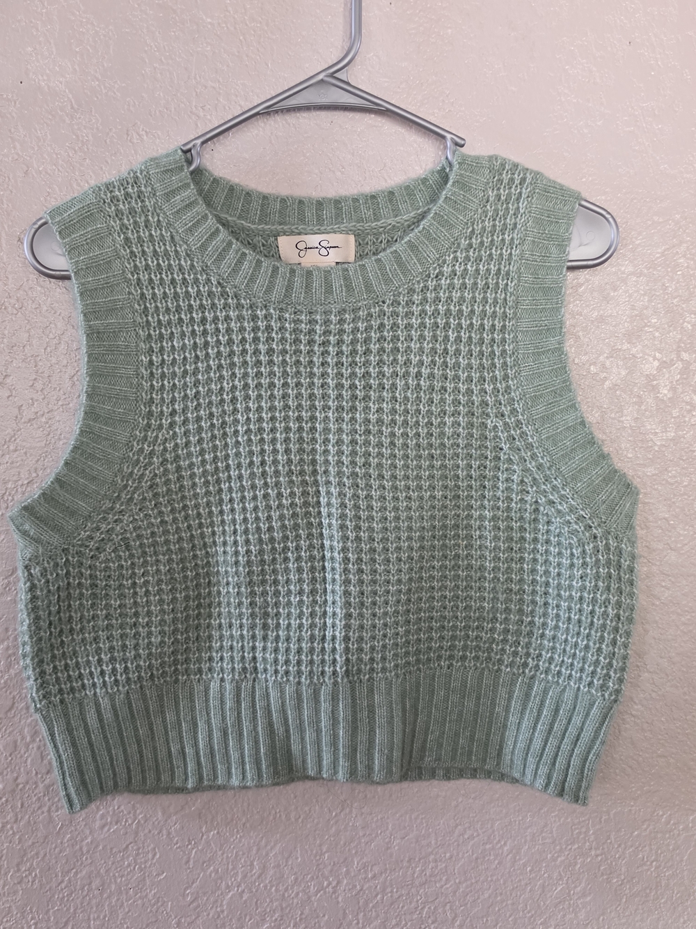 Jessica Simpson Sage Green Knit Tank Sweater Vest